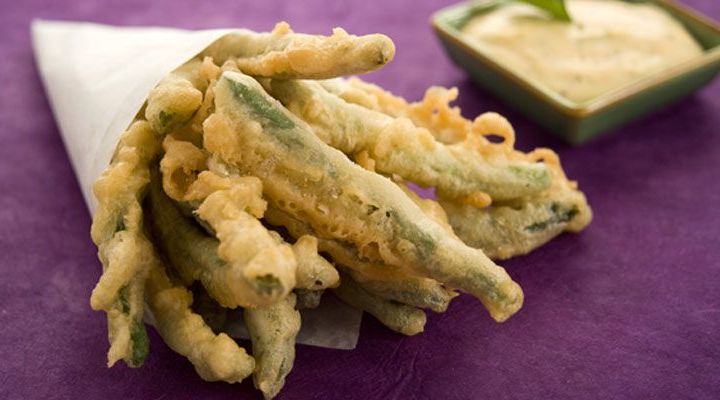 Batter Fried Green Beans With Spicy Ponzu Recipe