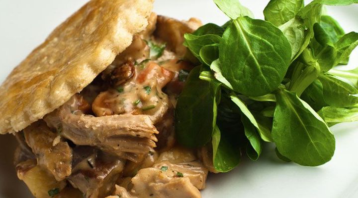 Holiday Entree Recipe: Roasted Turkey And Root Vegetable Pot Pie Napoleon