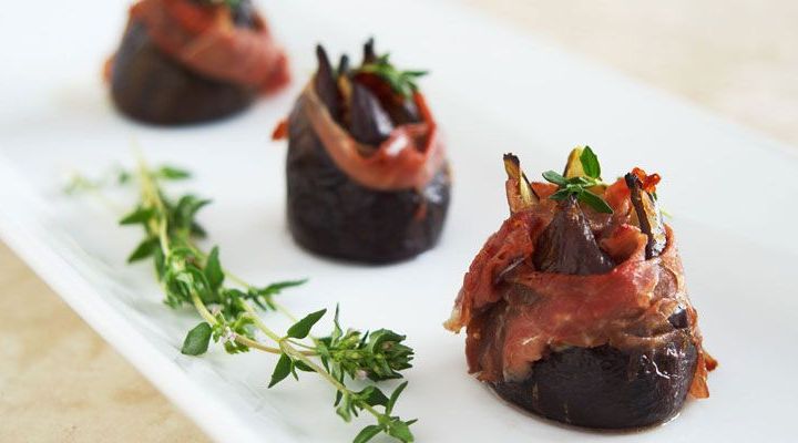 Oven-Roasted Figs Wrapped in Prosciutto with Melted Gorgonzola Centers Recipe 
