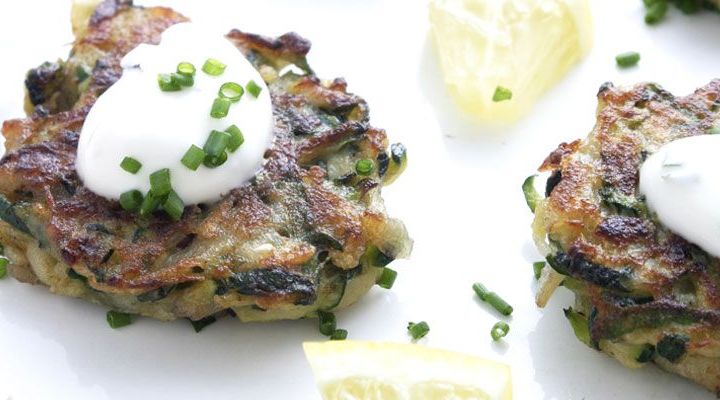 Zucchini Pancakes with Feta, Capers and Mint Recipe
