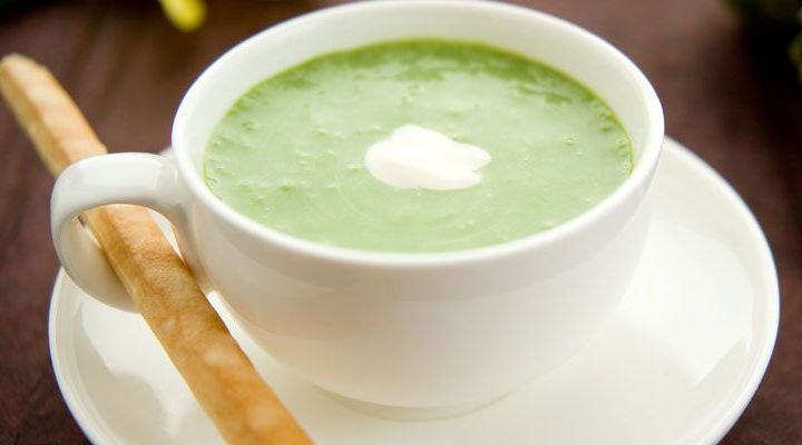 Asparagus Soup with Lemon Creme Fraiche Recipe