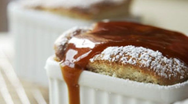 Banana Soufflés with Salted Caramel Sauce Recipe