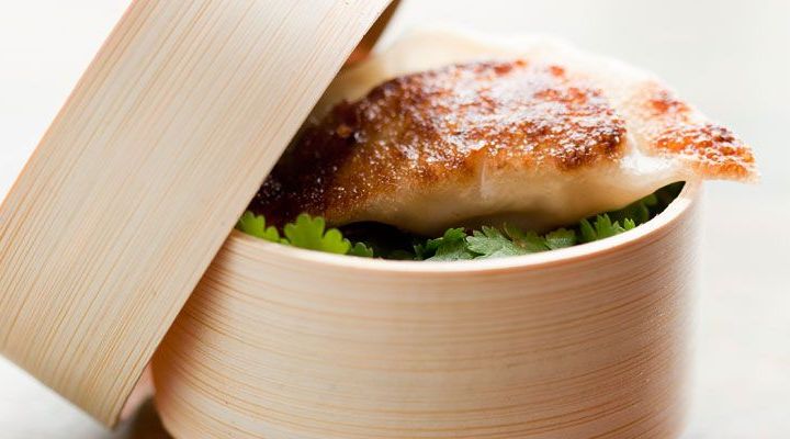 Crab Potstickers with Sesame-Ginger Sake Dipping Sauce Recipe