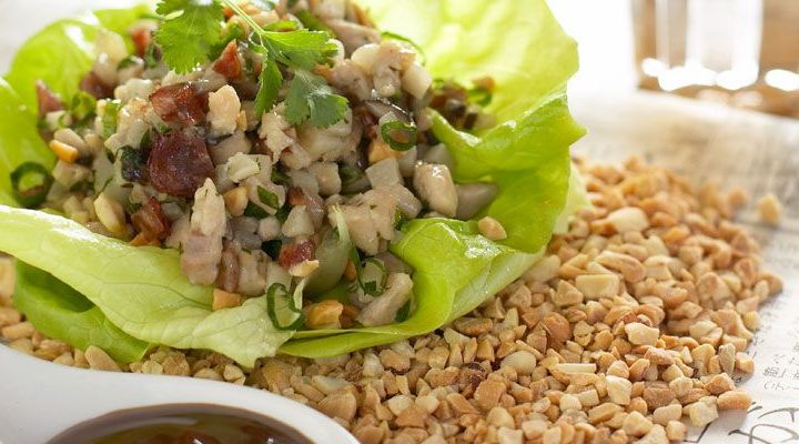 Lettuce Cups Filled With Gingery Pork, Shiitake Mushrooms and Hoisin Sauce Recipe