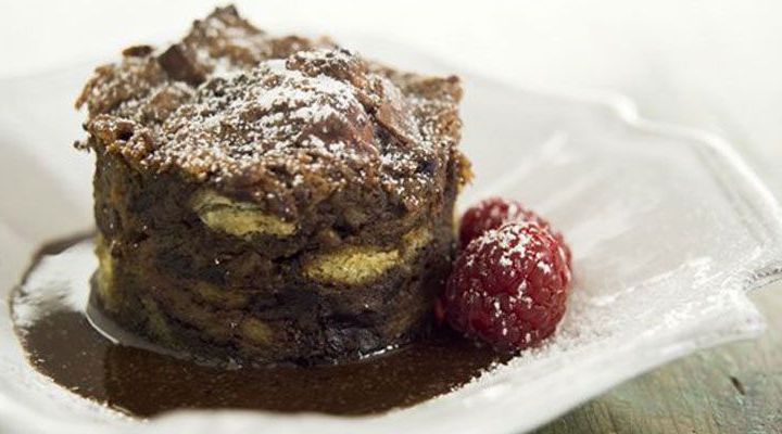 Mexican Chocolate Bread Pudding with Kahlua Caramel Sauce Recipe