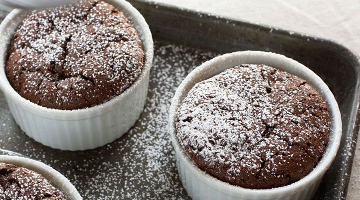 Mexican Chocolate Souffles with Soft Cinnamon Whipped Cream Recipe 