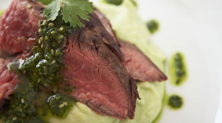 New York Strip Steak with Ricotta Salata Salsa Verde Recipe