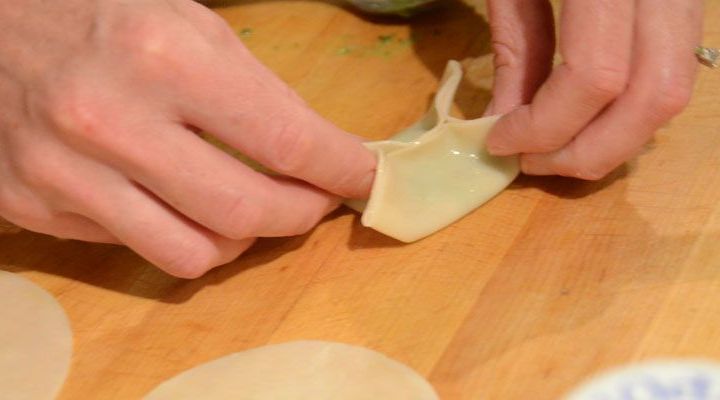 Pork and Shrimp Dumplings with Sesame Chili Oil Dipping Sauce Recipe