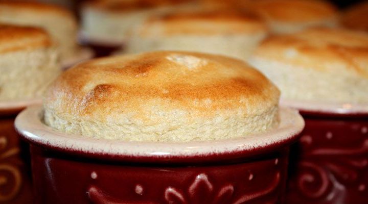 Potato, Bacon and Roquefort Soufflés